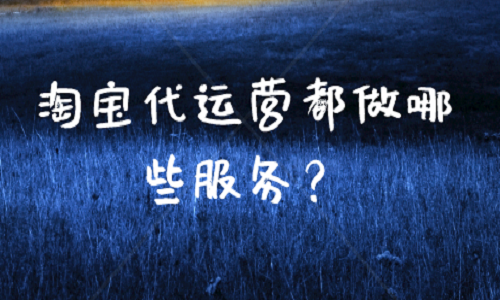 <b>淘寶代運(yùn)營(yíng)都做哪些服務(wù)？</b>