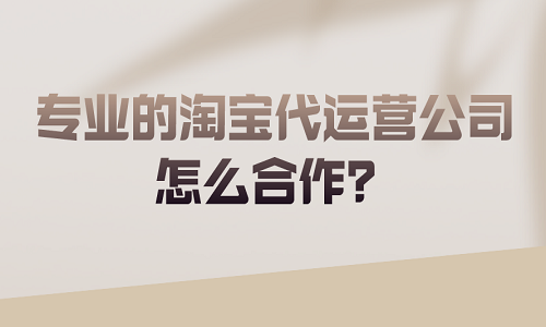 <b>專業(yè)的淘寶代運(yùn)營公司怎么合作？</b>