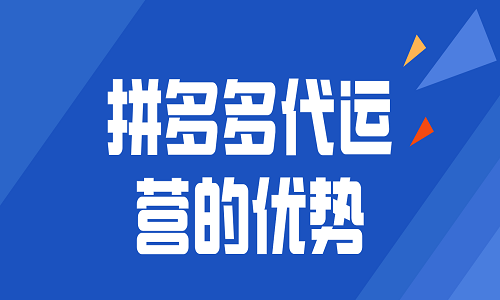 <b>拼多多代運營的優(yōu)勢</b>