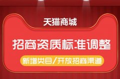 <b>天貓代辦-天貓入駐各類(lèi)目招商資質(zhì)標(biāo)準(zhǔn)調(diào)整</b>